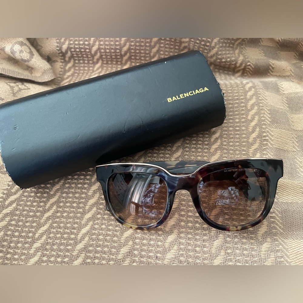 Balenciaga Tortoise Shell Sunglasses